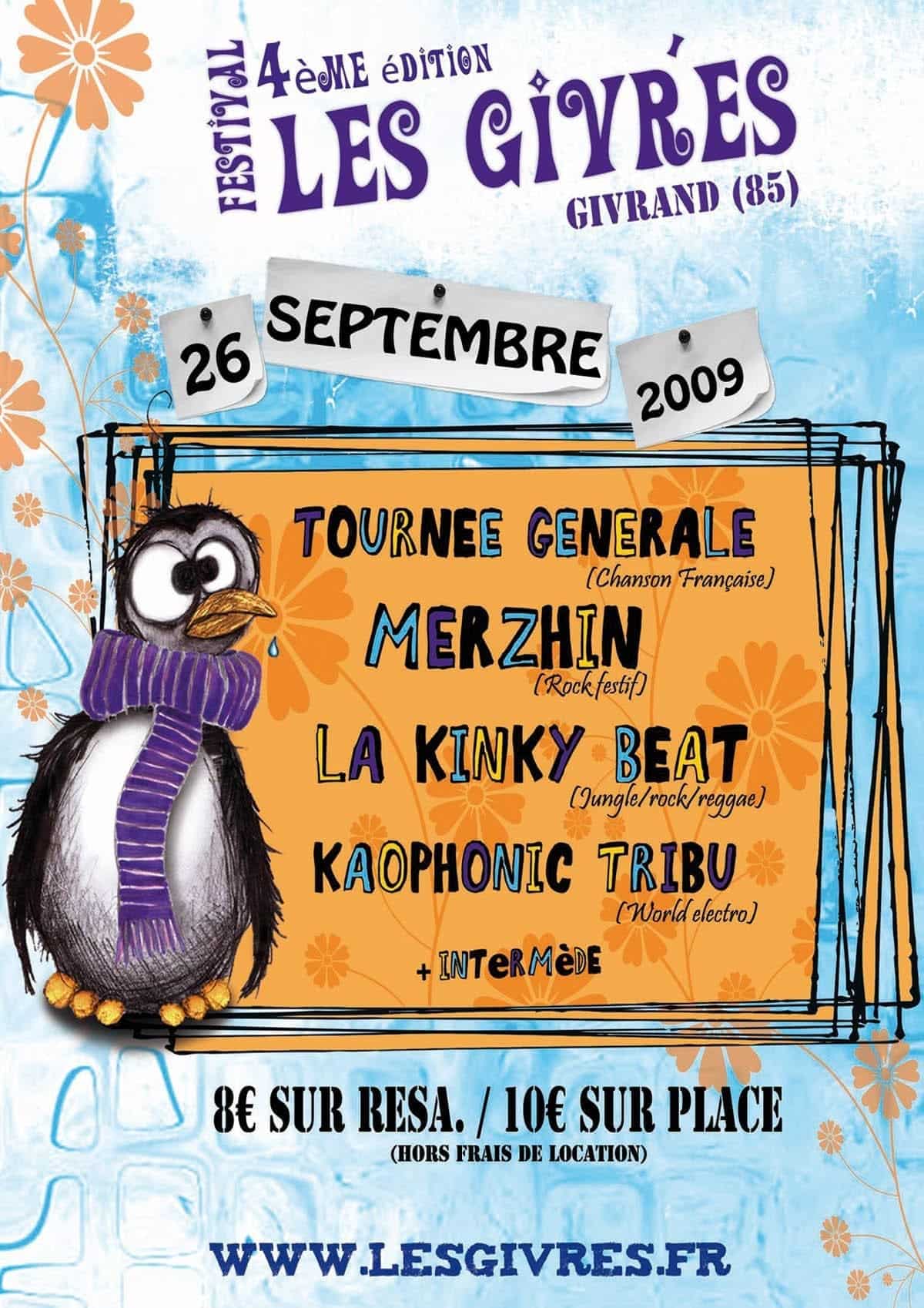 Affiche Festival Les Givrés 2009 - Givrand