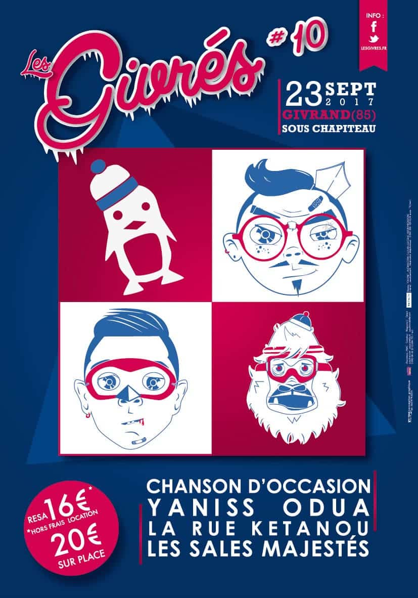 Affiche Festival Les Givrés 2017 - Givrand