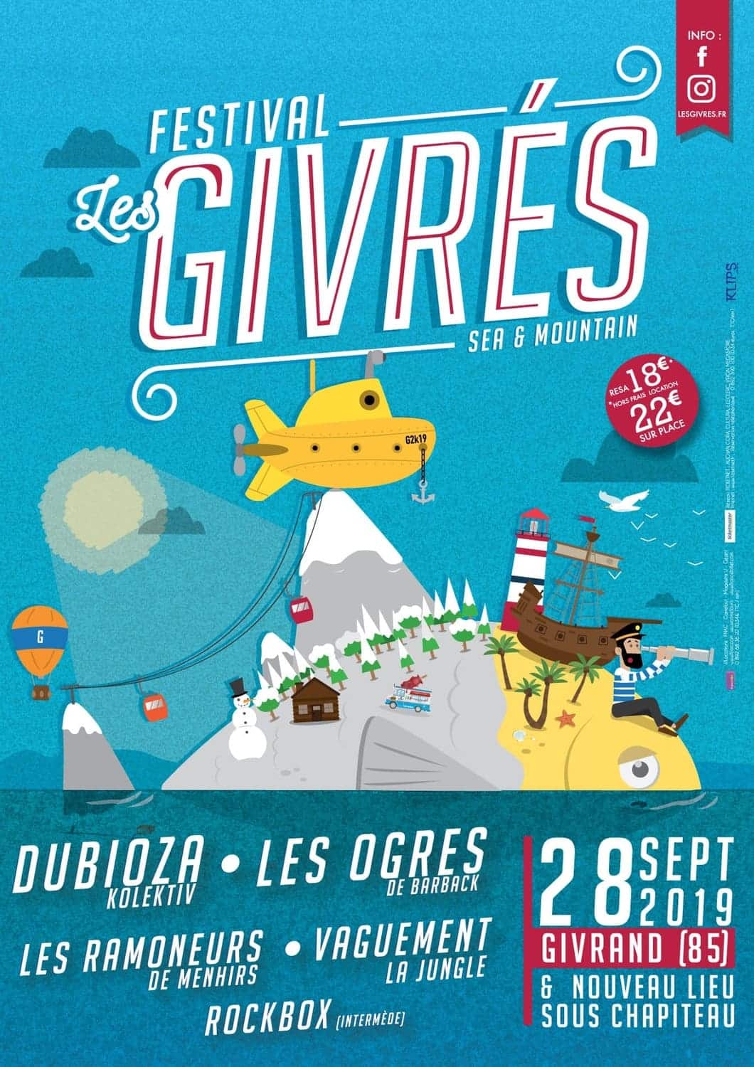 Affiche Festival Les Givrés 2019 - Givrand