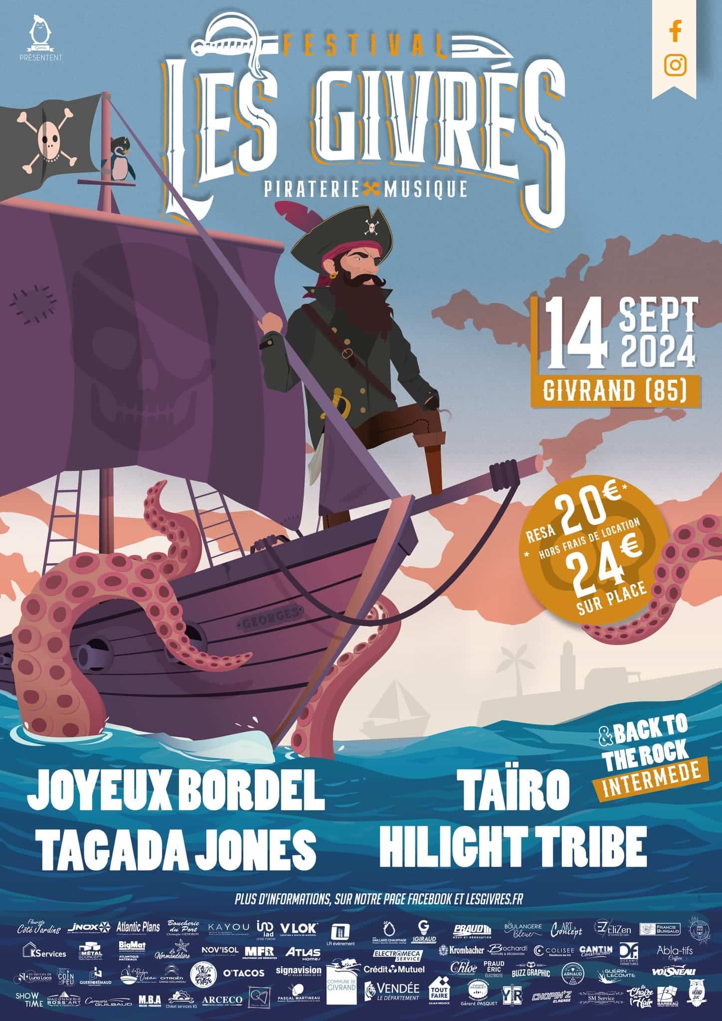 Affiche Festival Les Givrés 2024 - Givrand